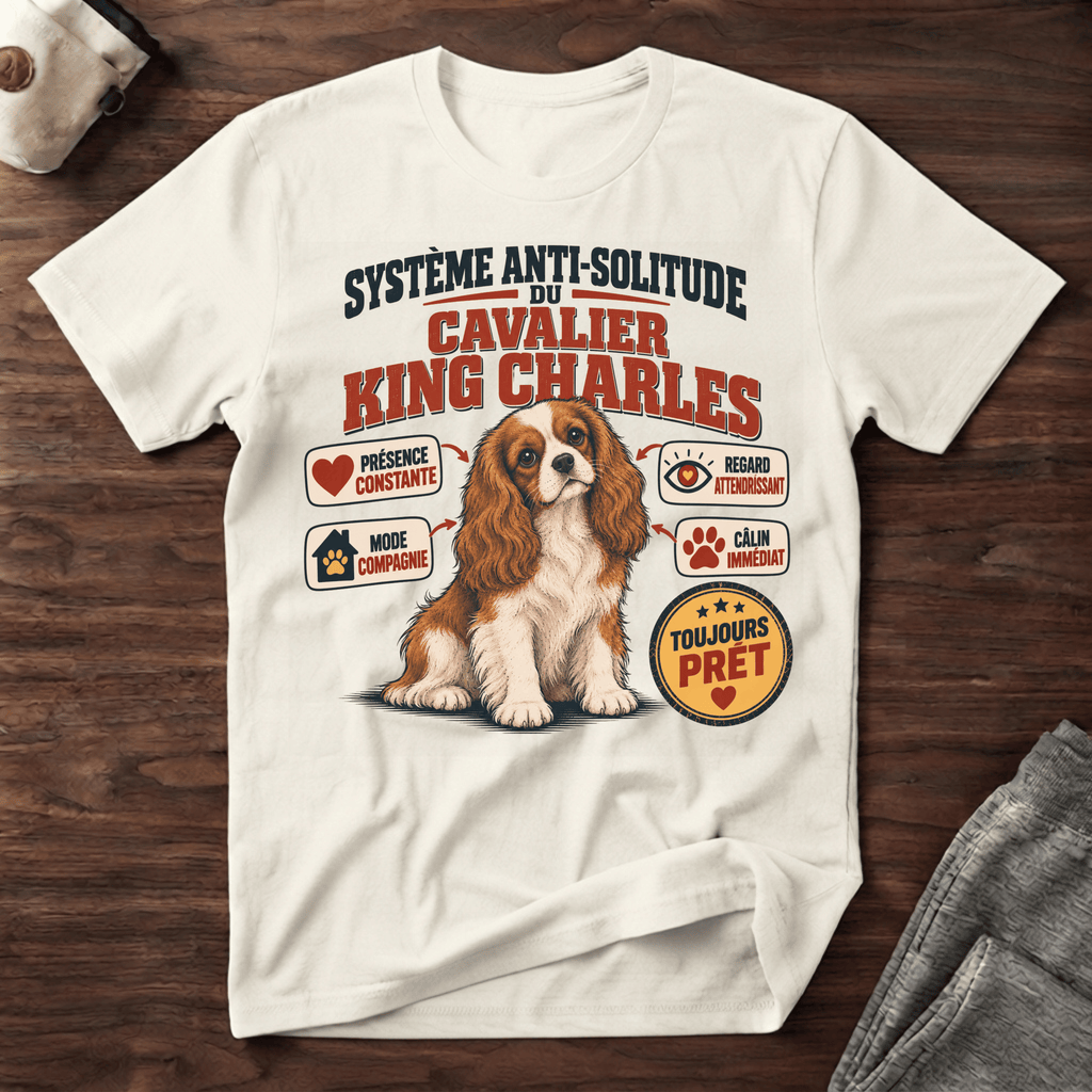 Système anti-solitude du Cavalier King Charles - T-Shirt