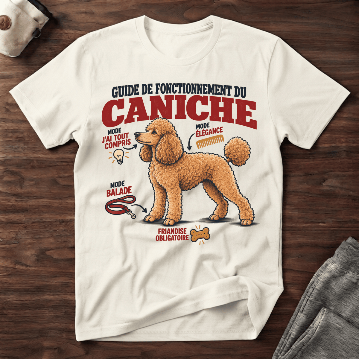 Guide de fonctionnement du Caniche - T-Shirt