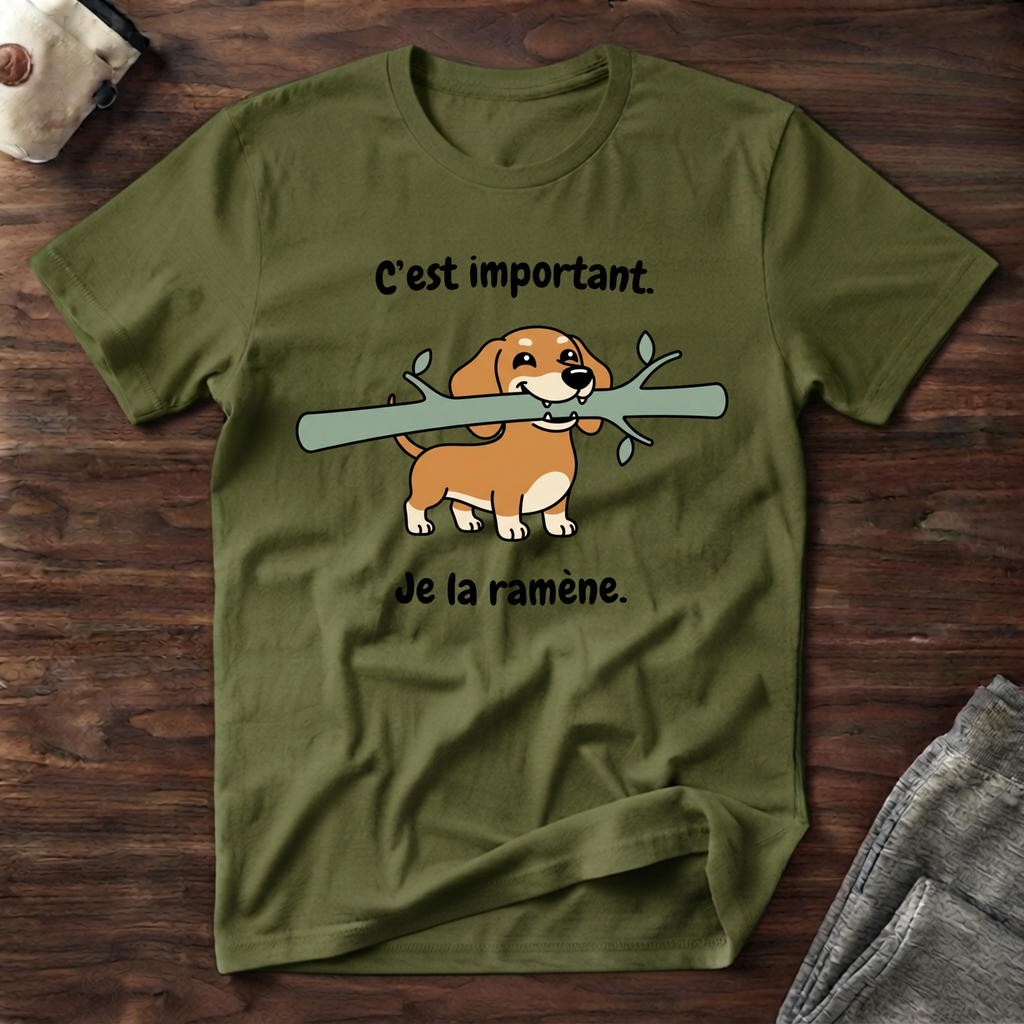 T-Shirt — C'est important, je la ramène