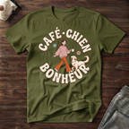 T-Shirt — Café / Chien / Bonheur