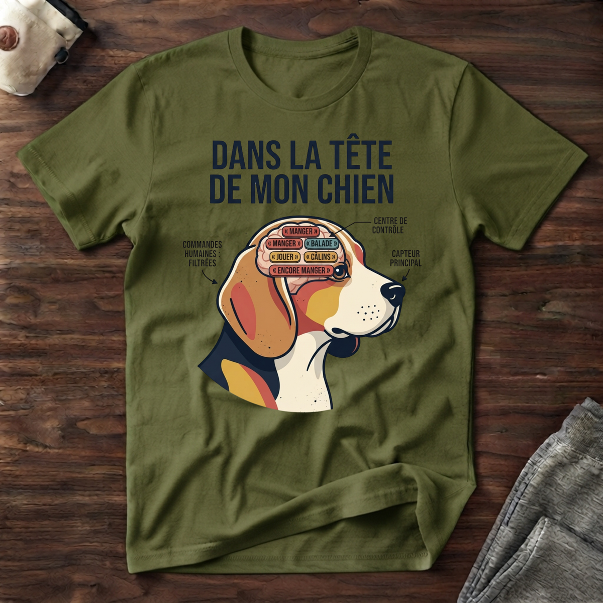 Dans la tête de mon chien - T-Shirt