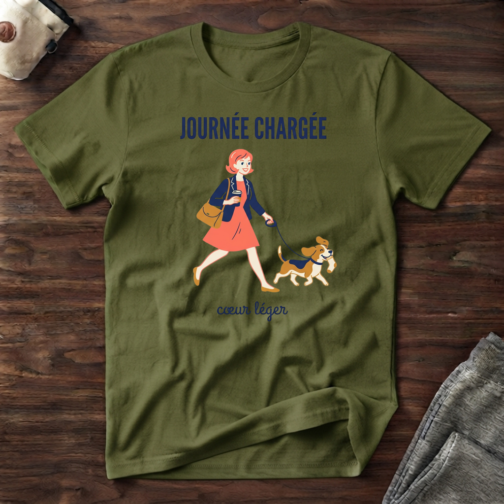 T-Shirt — Journée Chargée, coeur léger