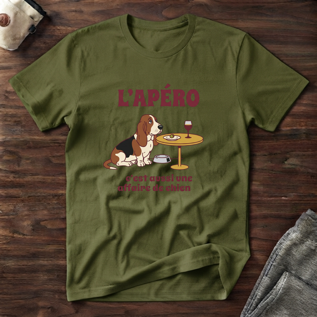 T-Shirt — L'apéro, c'est aussi une affaire de chien