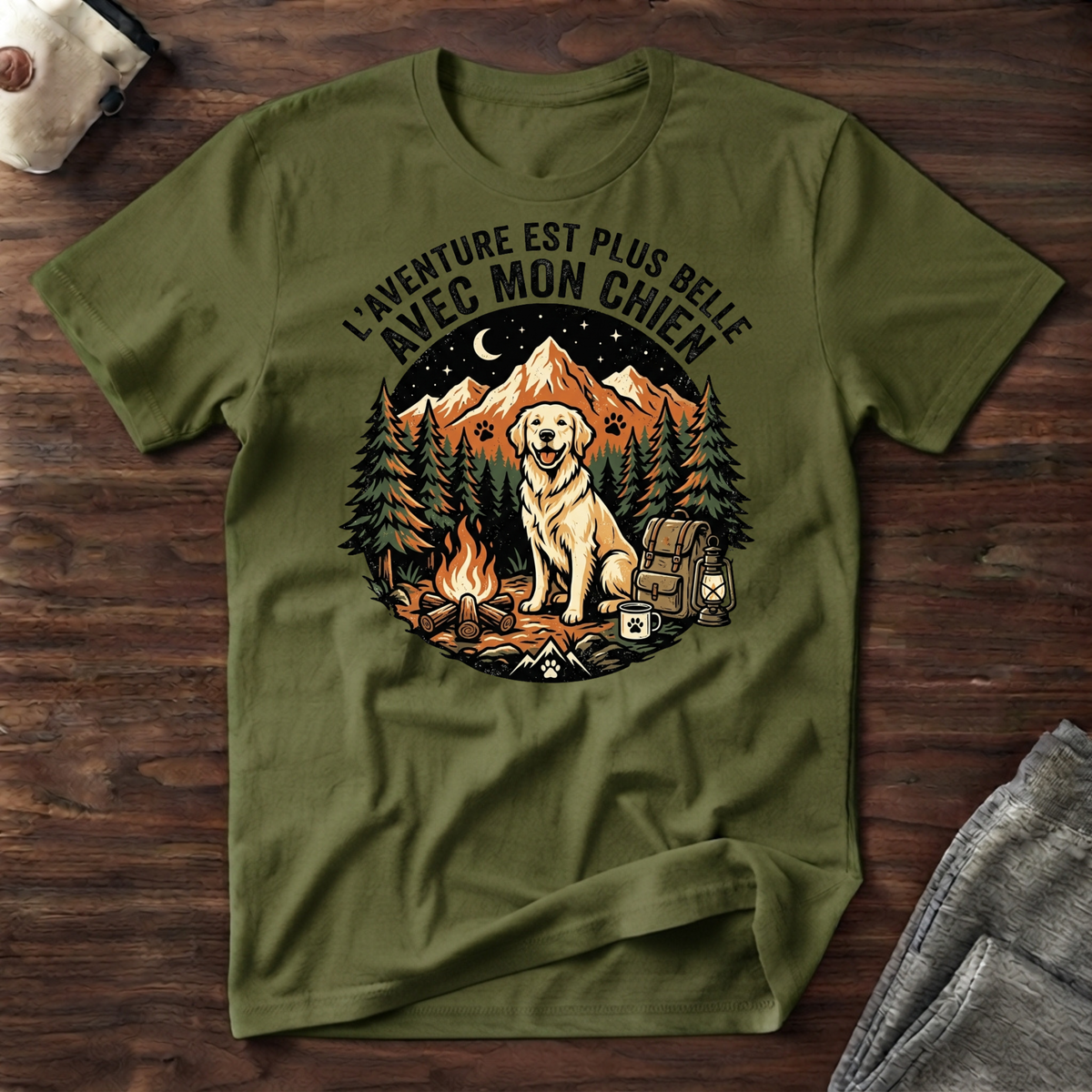 T-Shirt — L'aventure est plus belle avec mon chien