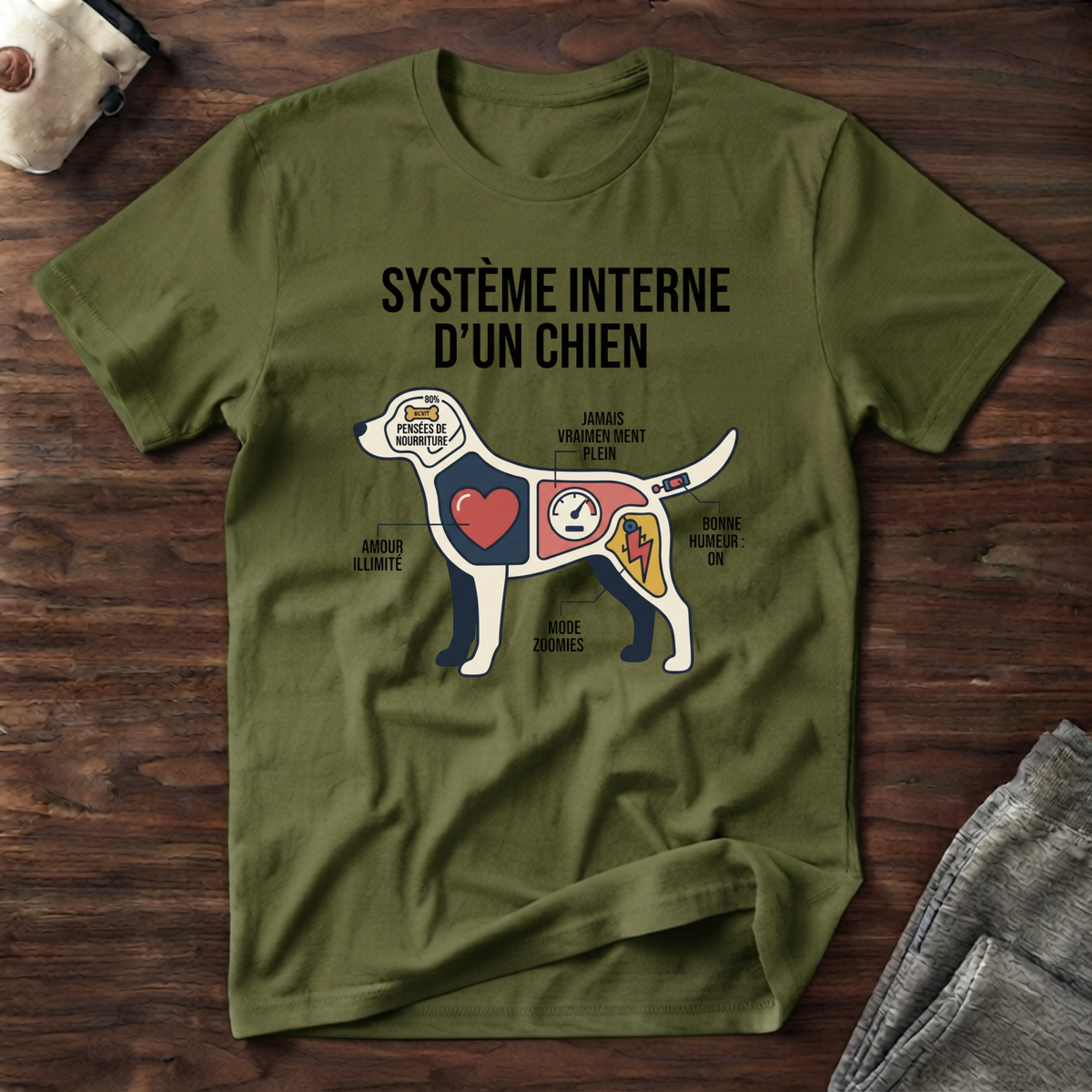 Système interne d'un chien - T-Shirt