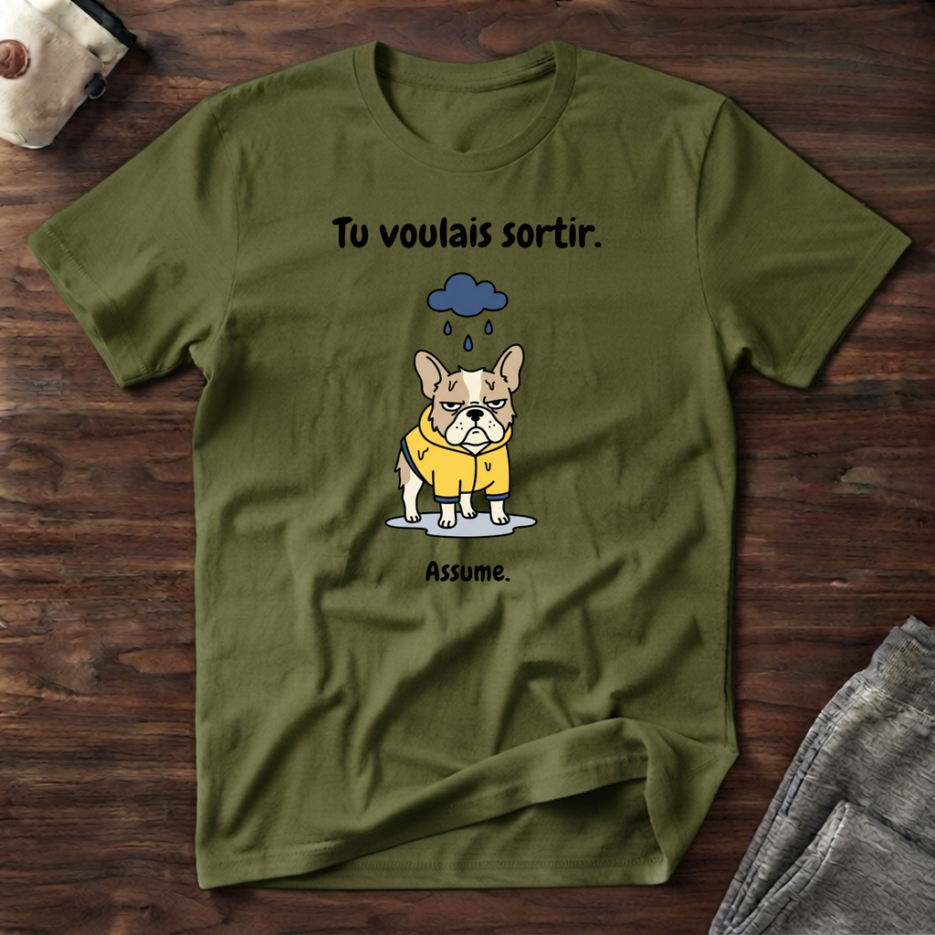 T-Shirt — Tu voulais sortir, assume