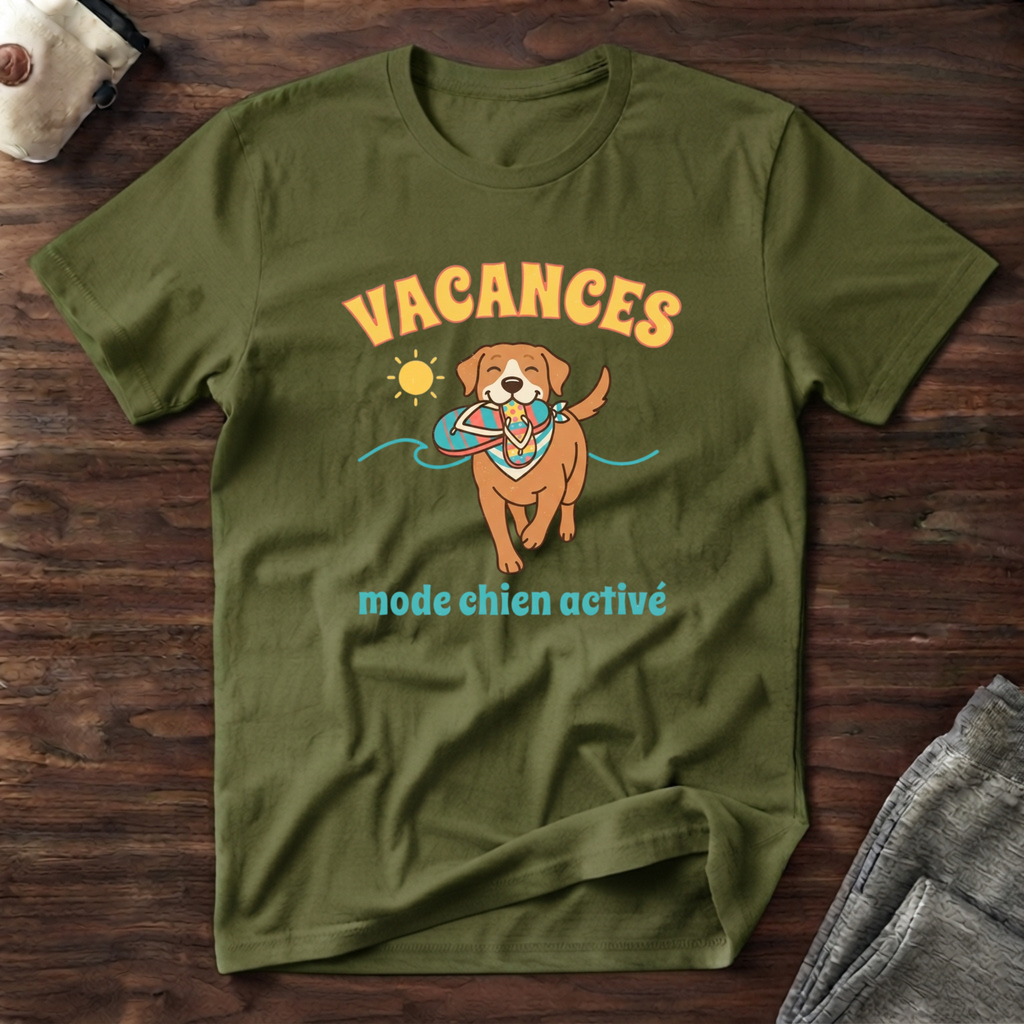 T-Shirt — Vacances, mode chien activé