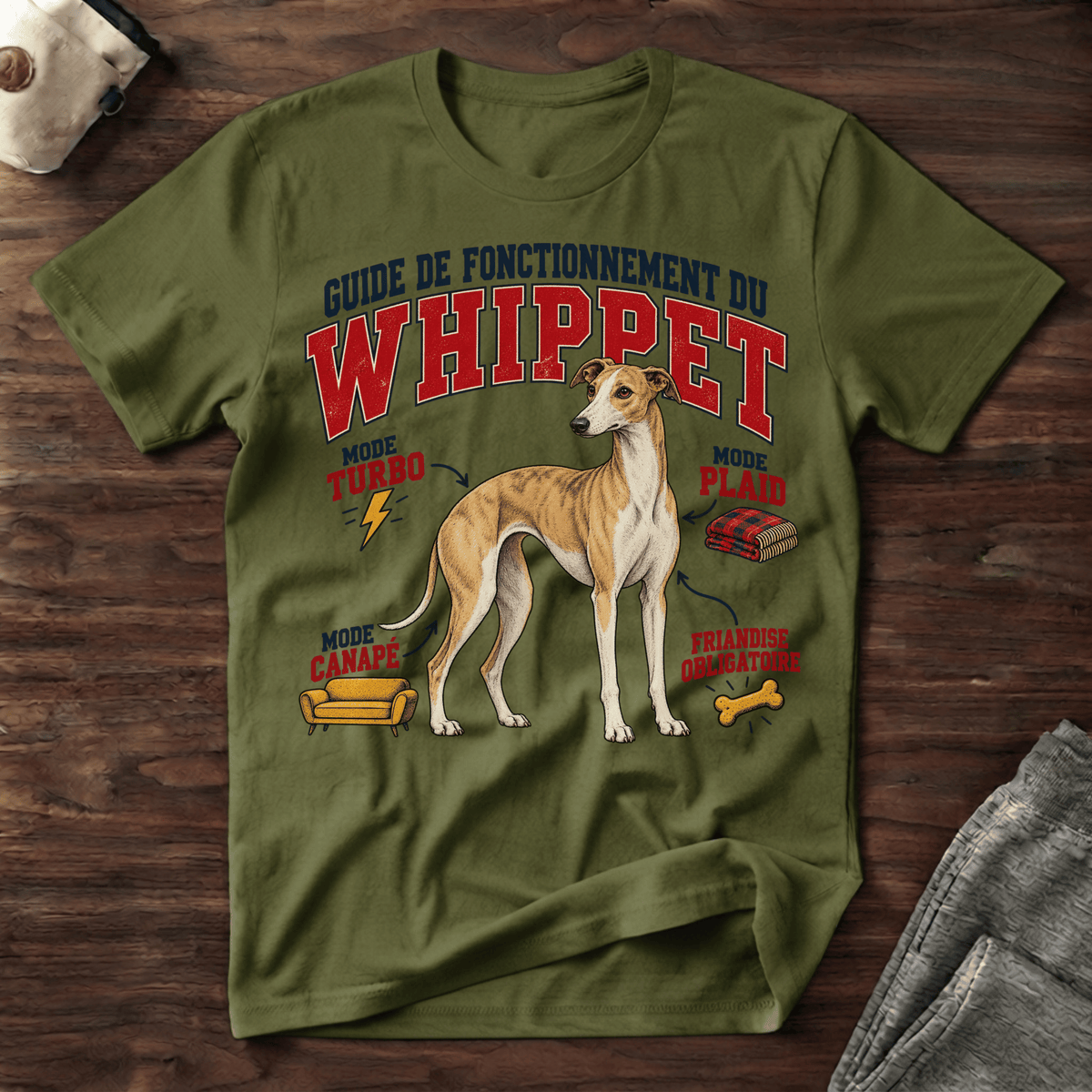 Guide de Fonctionnement du Whippet - T-Shirt