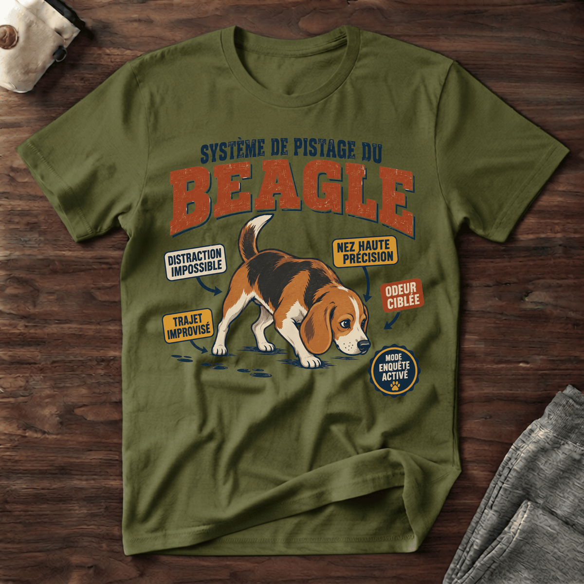 Système de pistage du Beagle - T-Shirt