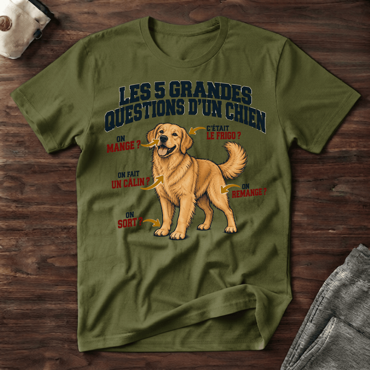Les 5 grandes questions d'un chien - T-Shirt