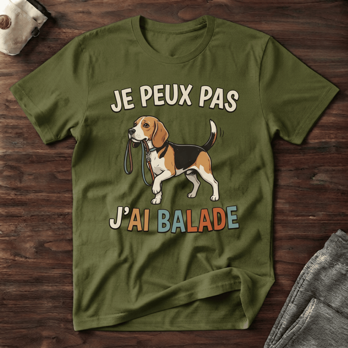 Je peux pas j'ai balade / Beagle - T-Shirt