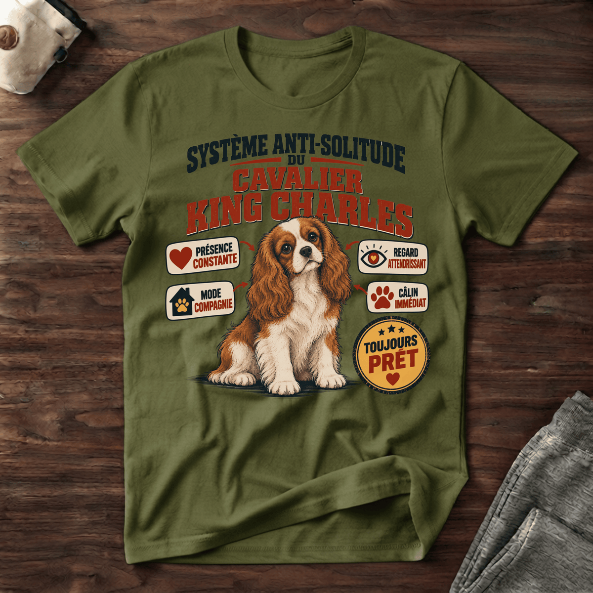 Système anti-solitude du Cavalier King Charles - T-Shirt