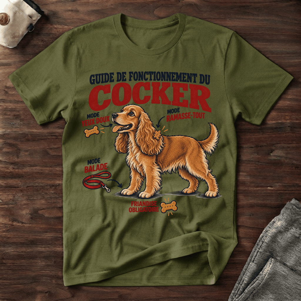 Guide de fonctionnement du Cocker - T-Shirt