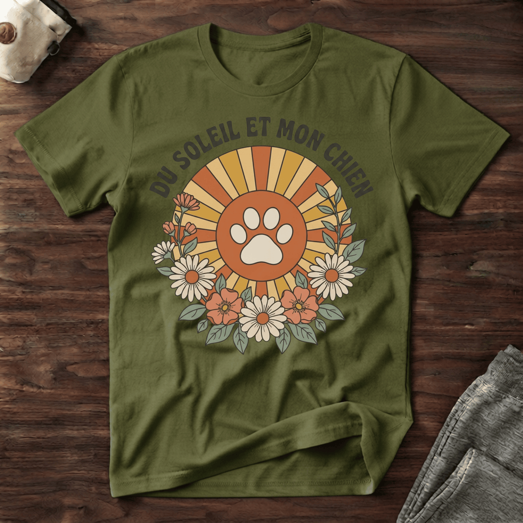 Du soleil et mon chien - T-Shirt