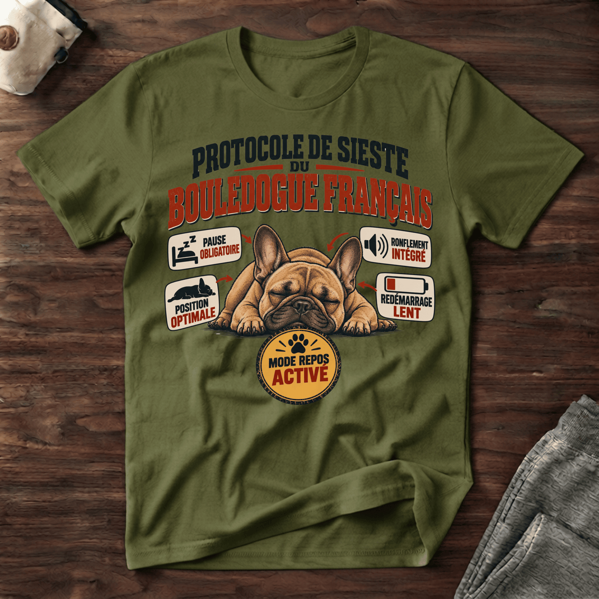Protocole de sieste du bouledogue - T-Shirt