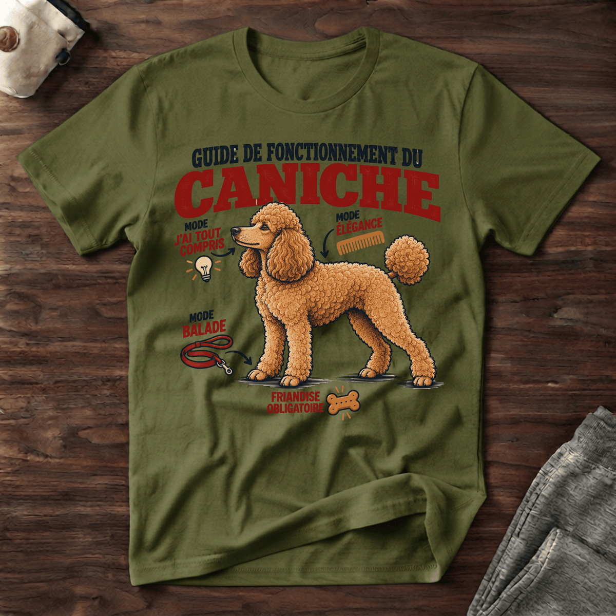 Guide de fonctionnement du Caniche - T-Shirt
