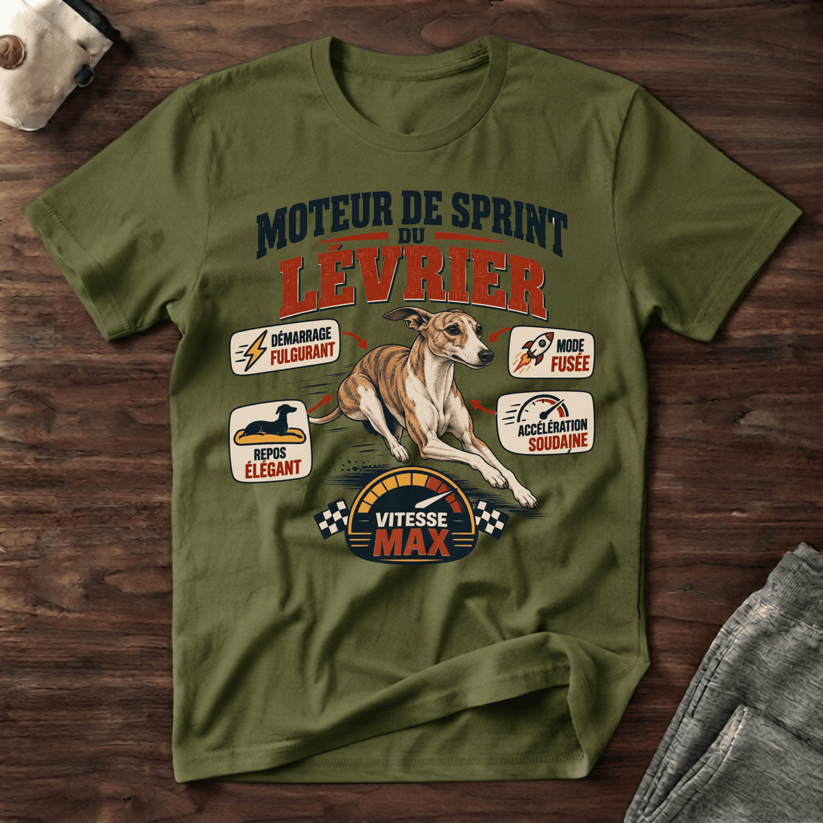 Moteur de sprint du lévrier - T-Shirt