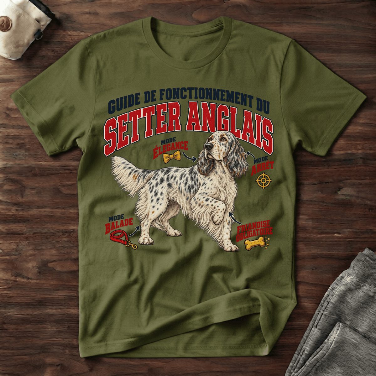 Guide de Fonctionnement du Setter Anglais - T-Shirt