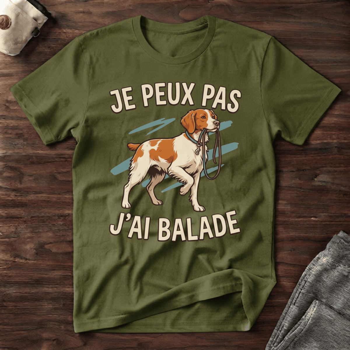 Je peux pas j'ai balade / Epagneul Breton - T-Shirt