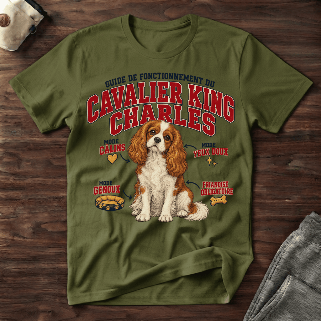 Guide de Fonctionnement du Cavalier King Charles- T-Shirt
