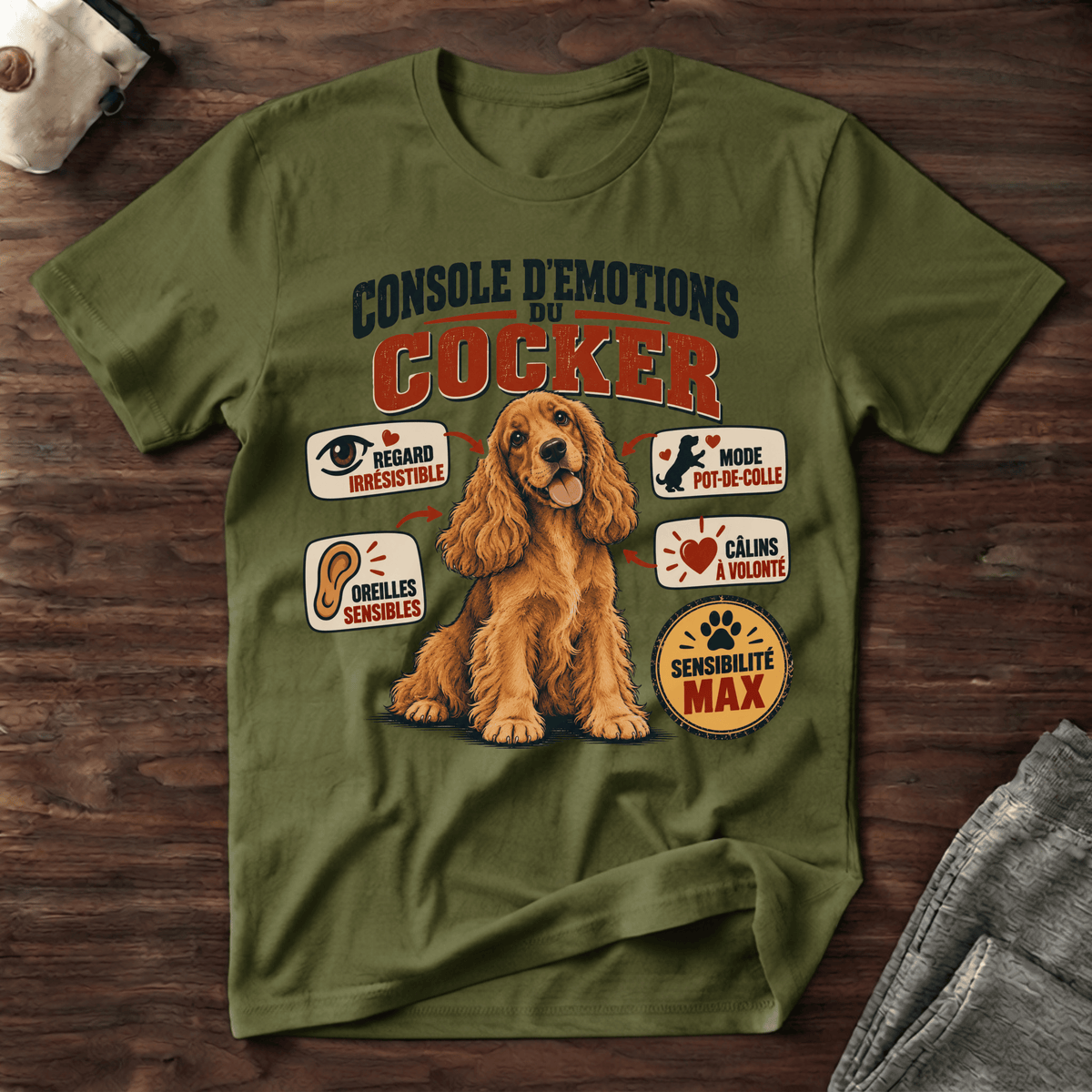 Console d'emotions du Cocker - T-Shirt
