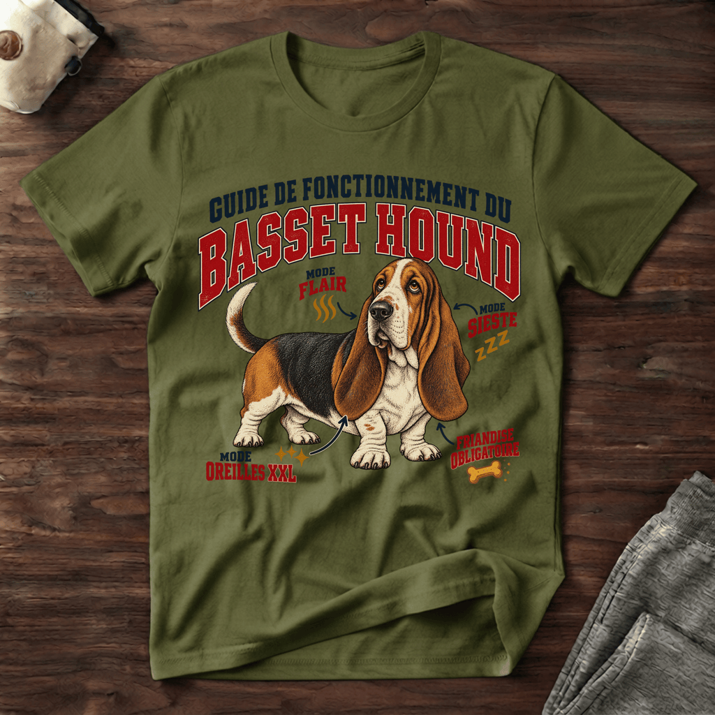 Guide de Fonctionnement du Basset Hound - T-Shirt