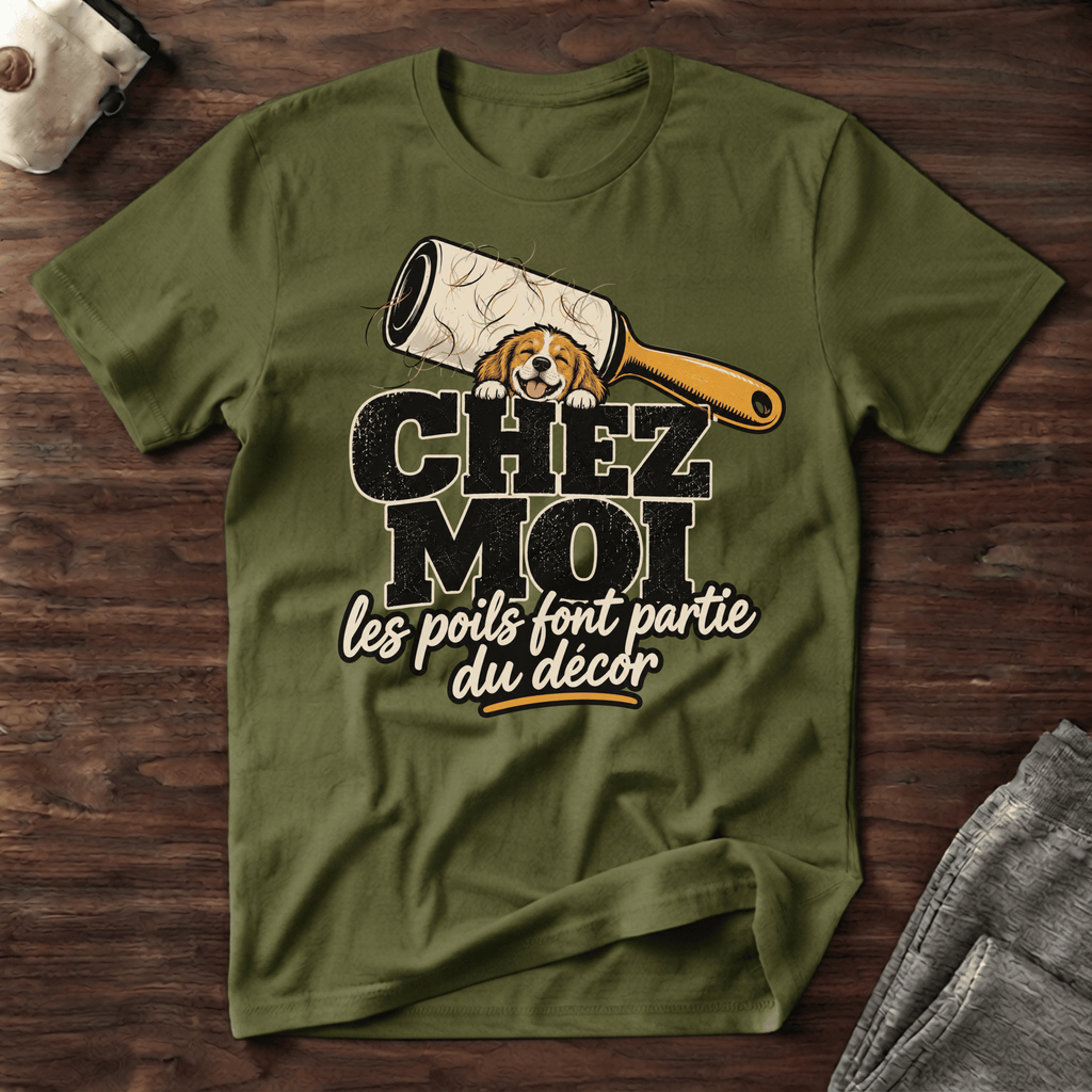 Chez moi les poils font partie du décor - T-Shirt