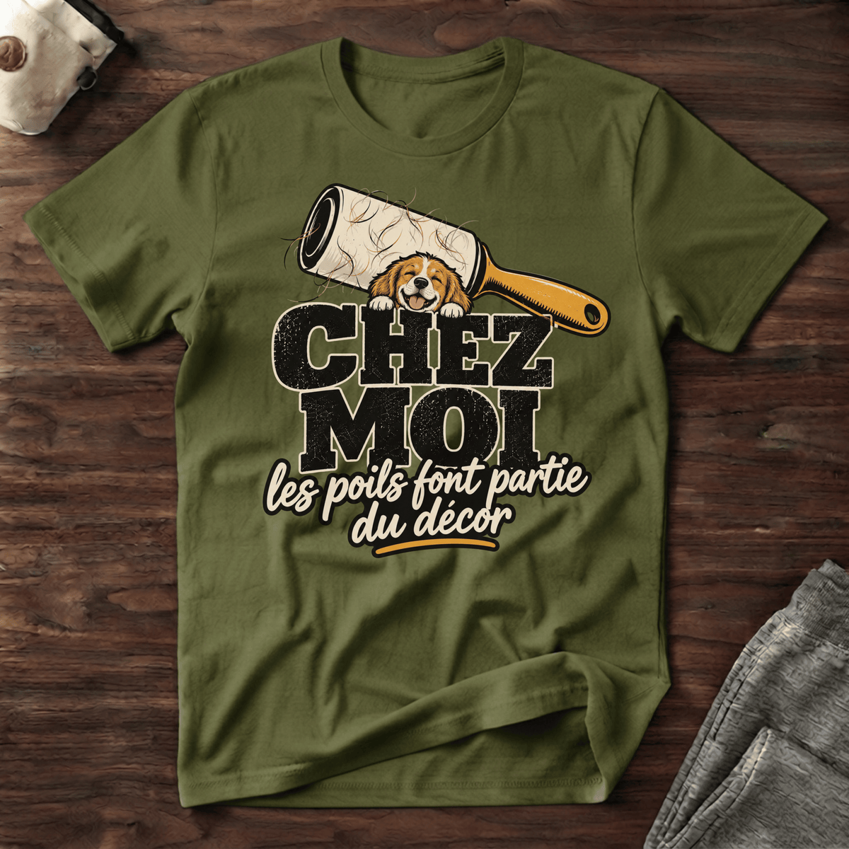 Chez moi les poils font partie du décor - T-Shirt
