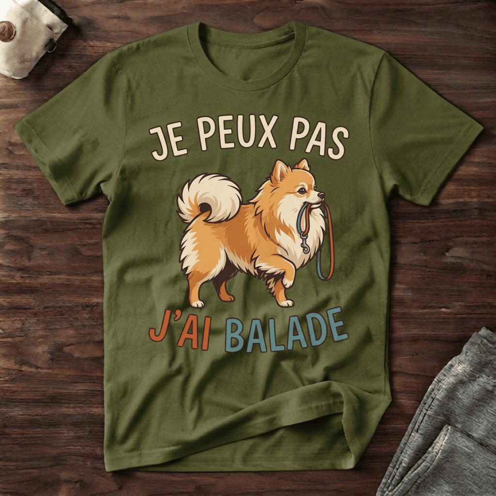 Je peux pas j'ai balade / Spitz Nain - T-Shirt