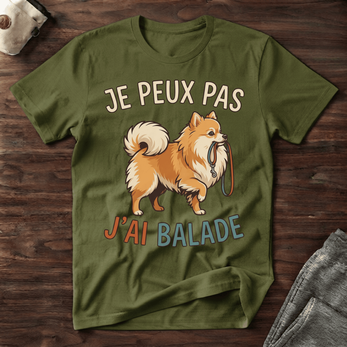 Je peux pas j'ai balade / Spitz Nain - T-Shirt