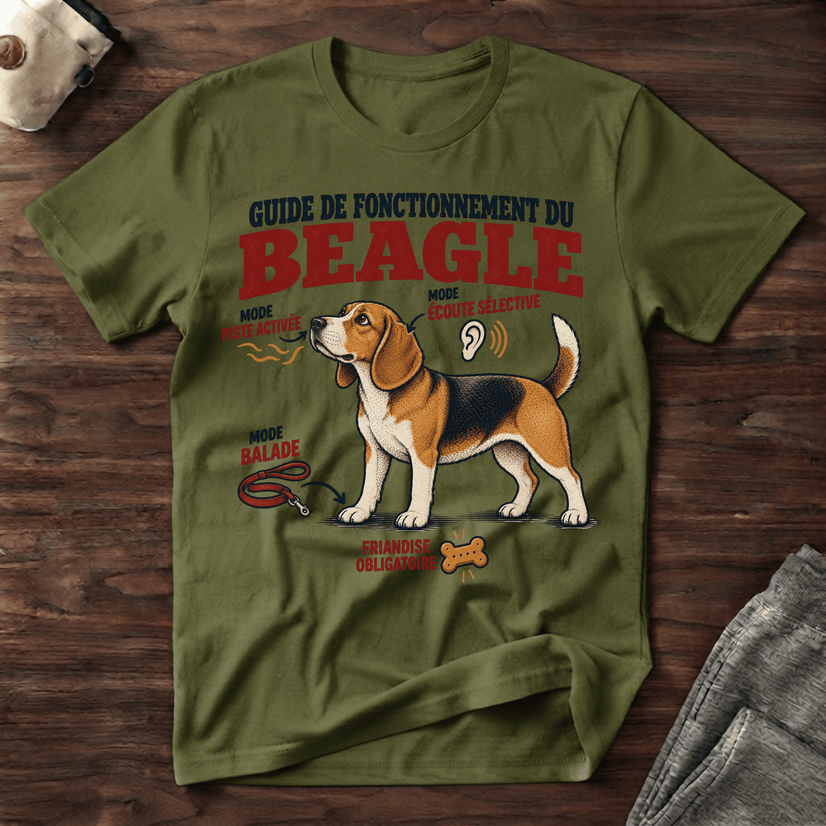 Guide de fonctionnement du Beagle - T-Shirt