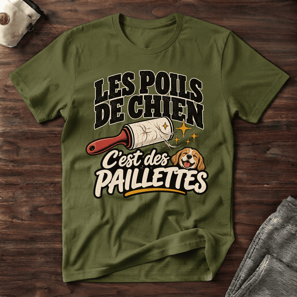 Les poils de chien, c'est des paillettes - T-Shirt