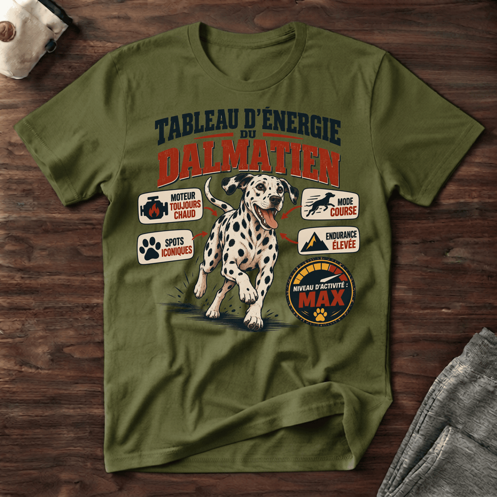 Tableau d'énergie du dalmatien - T-Shirt