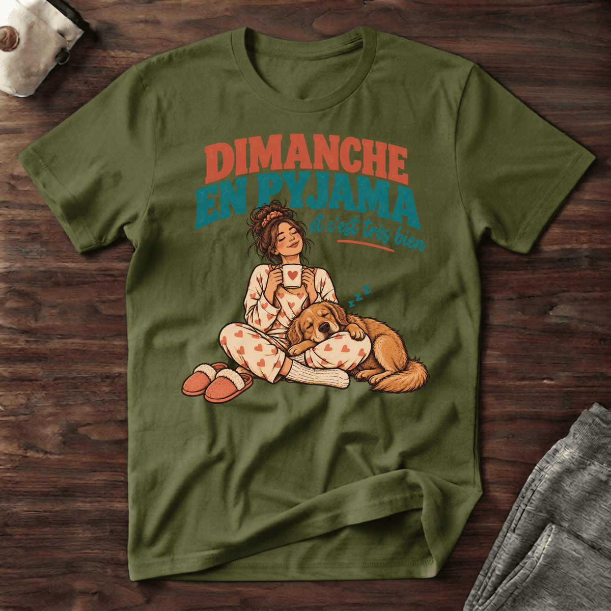 Dimanche en Pyjama - T-Shirt