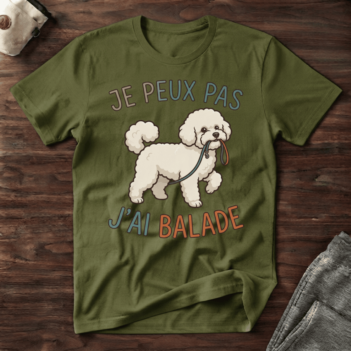 Je peux pas j'ai balade / Bichon Frisé - T-Shirt
