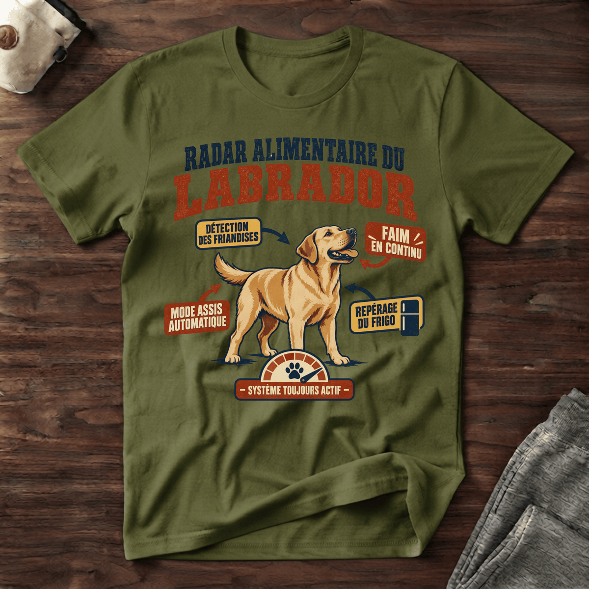 Radar alimentaire du Labrador - T-Shirt