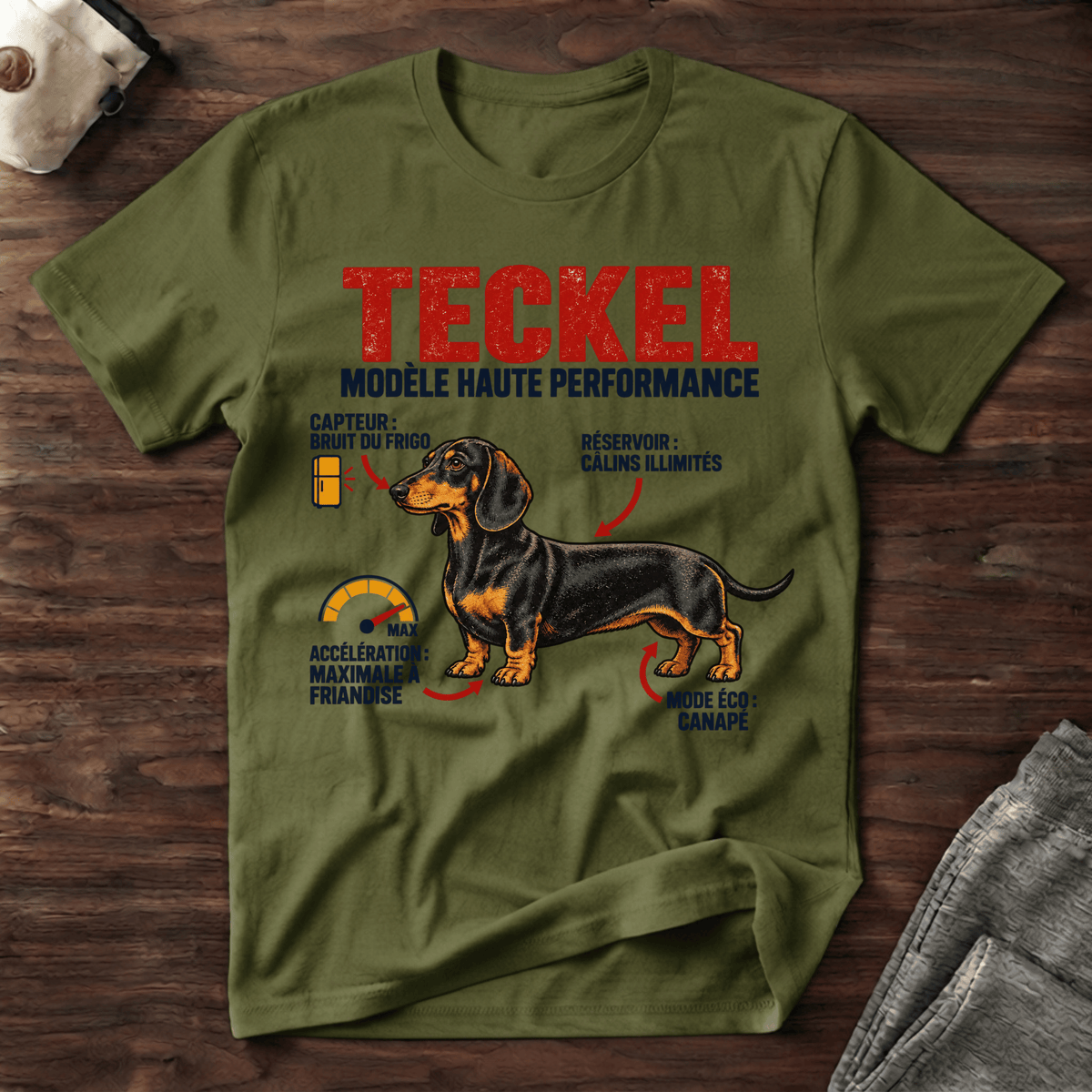 Teckel modèle haute performance - T-Shirt