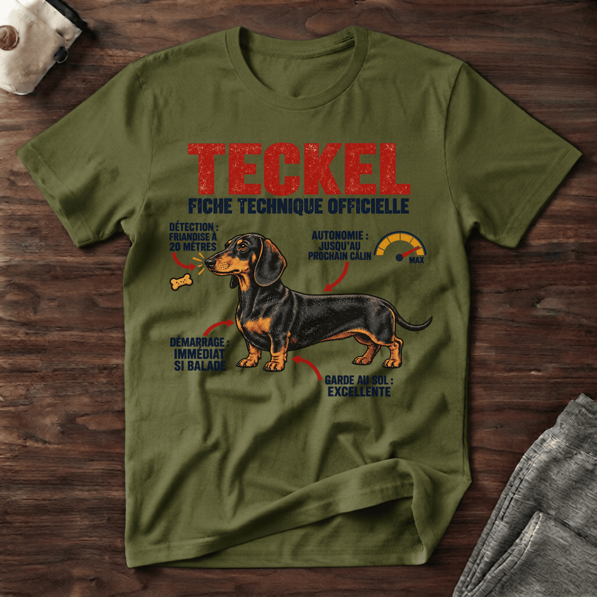 Teckel fiche technique officielle - T-Shirt