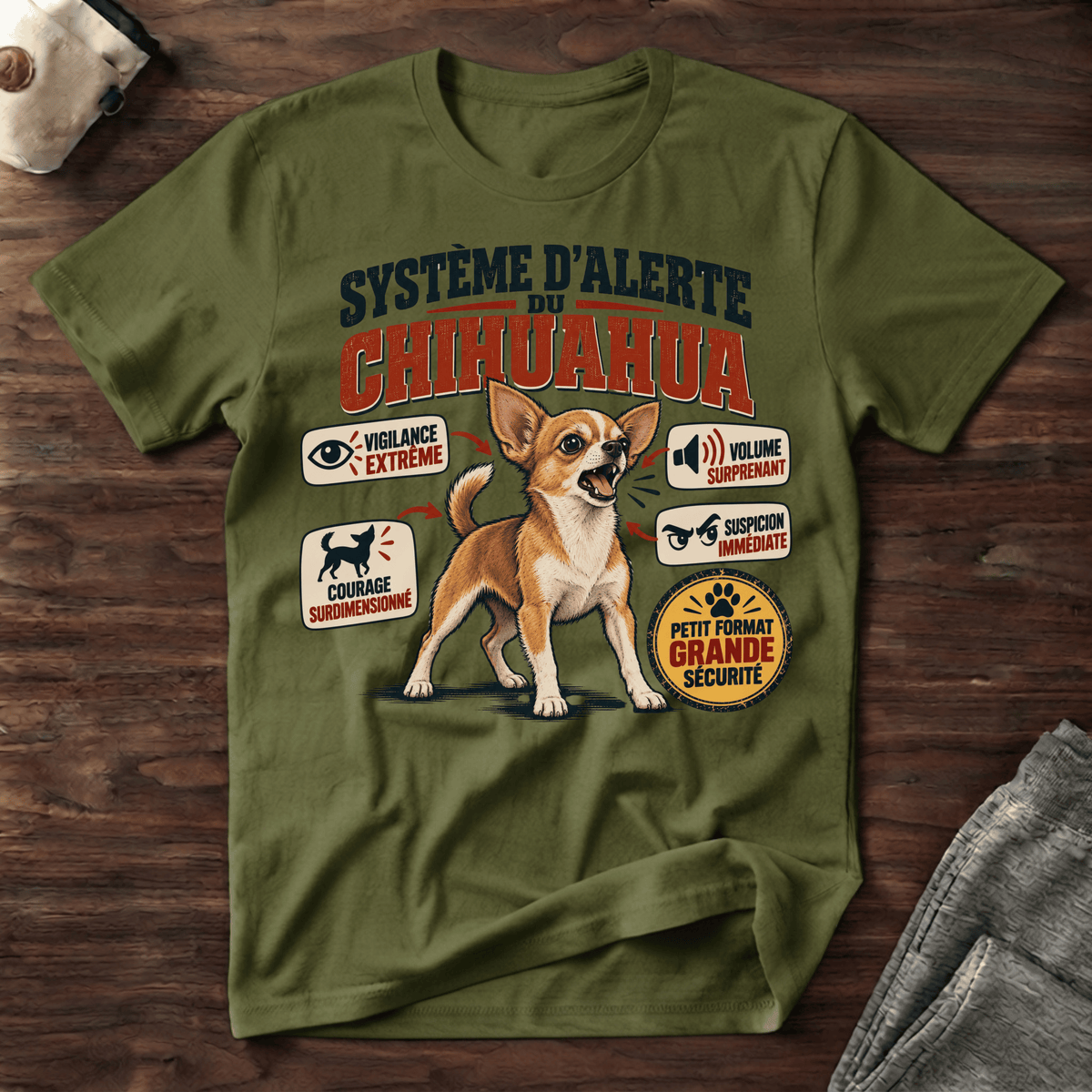 Système d'alerte du Chihuahua - T-Shirt