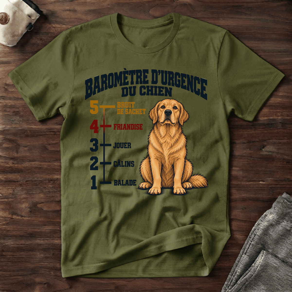 Baromètre d'urgence du chien - T-Shirt