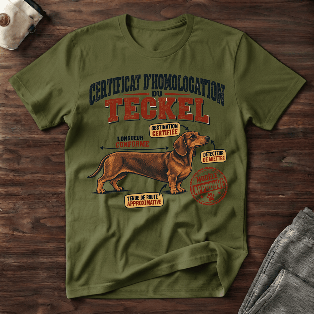 Certificat d'homologation du teckel - T-Shirt
